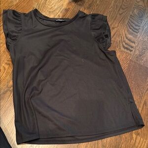 Adrianna Papell Black Short Sleeve Top